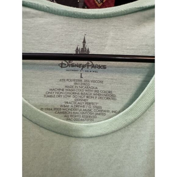 Disney Parks Alice In Wonderland We’re All Mad Here Epcot Mint Green Tank Large - Picture 3 of 3